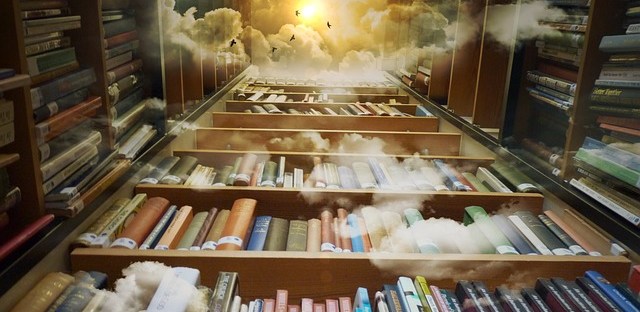 Heavenly books. Image by Pixabay
