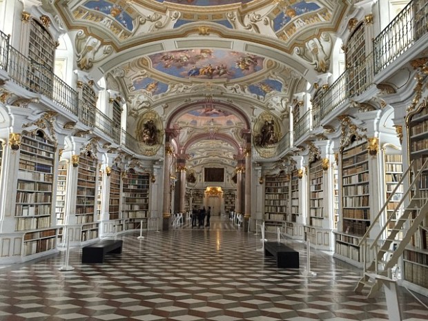 The world's most beautiful library perhaps? Image via Pixabay. But lots of lovely stories to read which may well spark off ideas for other stories. Only problem? Where to start!