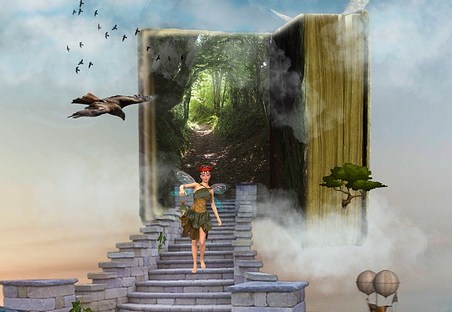 All books are gateways to other worlds, fantasy and science fiction especially I think. Image via Pixabay.