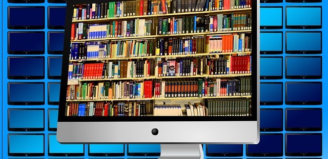 The virtual library. These days ebooks and emagazines are available at libraries. Chandler's Ford library are running surgeries about them. Image via Pixabay.