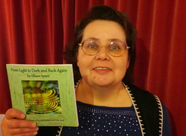 A very proud moment, one all writers of fiction dream of - holding the first copy of your own book. Image by Adrian Symes.