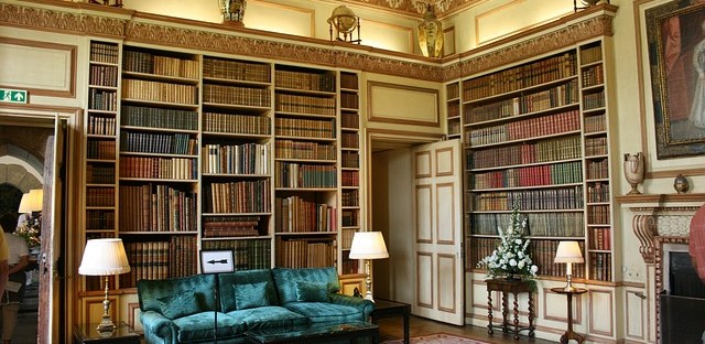 Heaven on earth? Image via Pixabay (of the library at Leeds Castle)