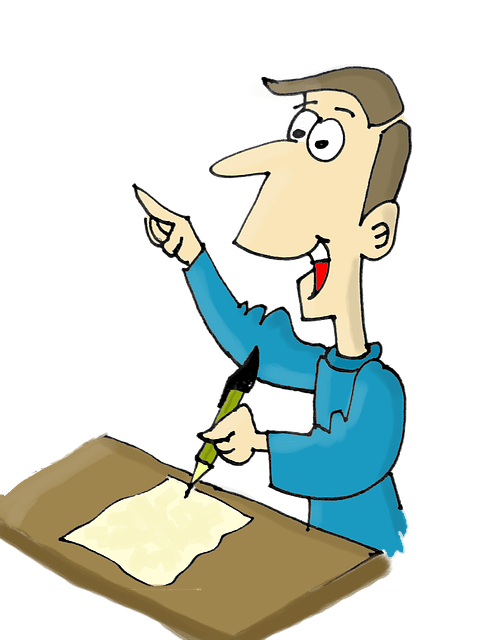 Writer at work. Image via Pixabay.