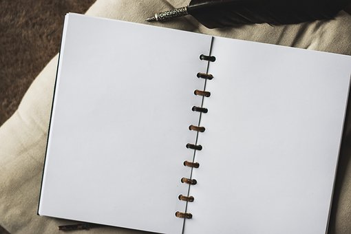 A blank page can take you anywhere writing wise, image via Pixabay