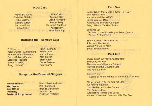 Programme - What is on offer during the show