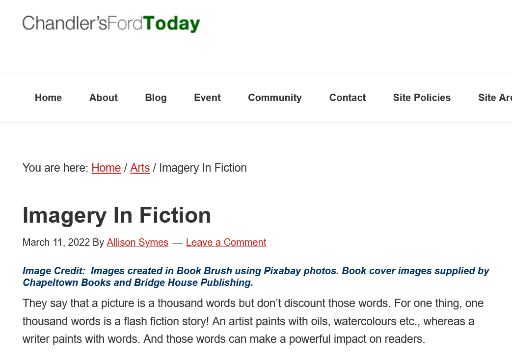 Screenshot 2022-03-11 at 09-56-15 Imagery In Fiction - Chandler's Ford Today