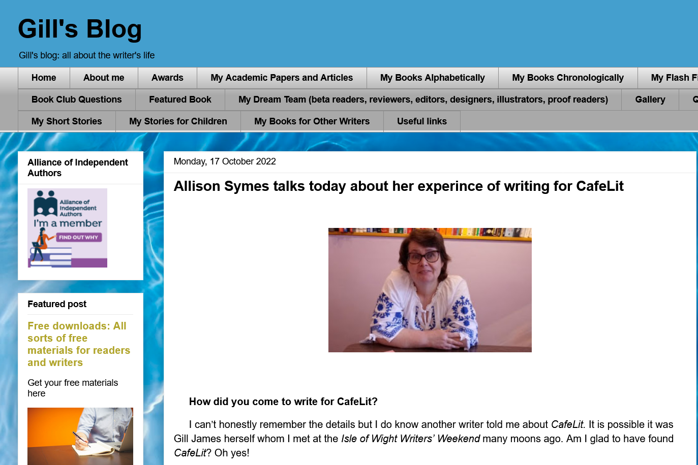 Screenshot 2022-10-17 at 13-55-16 Allison Symes talks today about her experince of writing for CafeLit