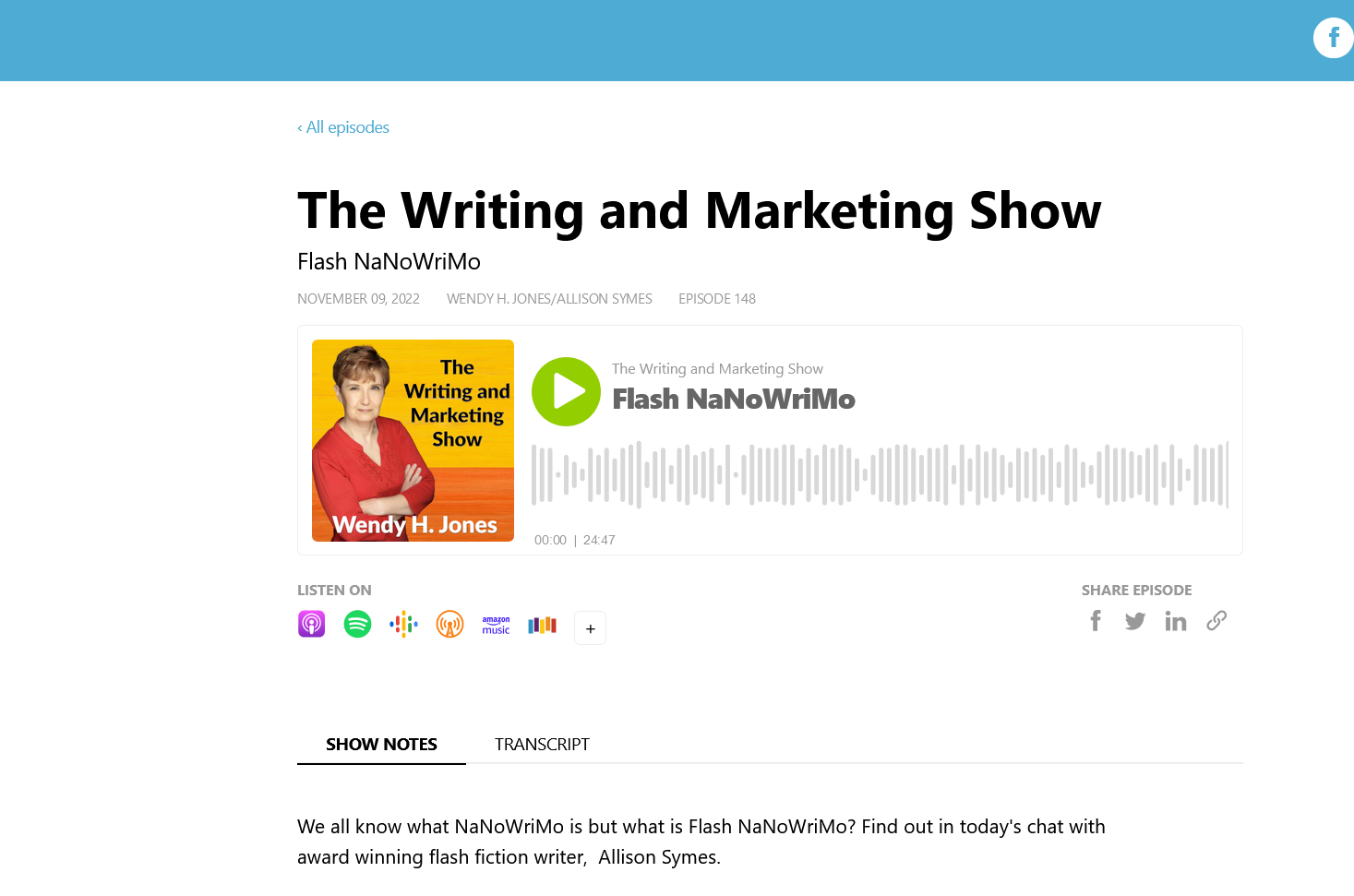 Screenshot 2022-11-10 at 20-07-38 Flash NaNoWriMo - The Writing and Marketing Show
