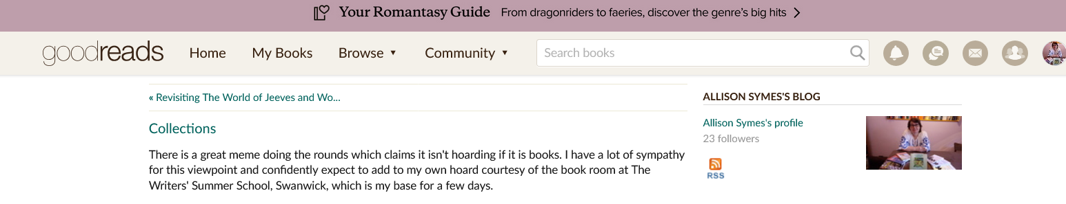 Screenshot 2024-08-13 at 09-18-54 Allison Symes's Blog - Collections - August 10 2024 06 07 Goodreads