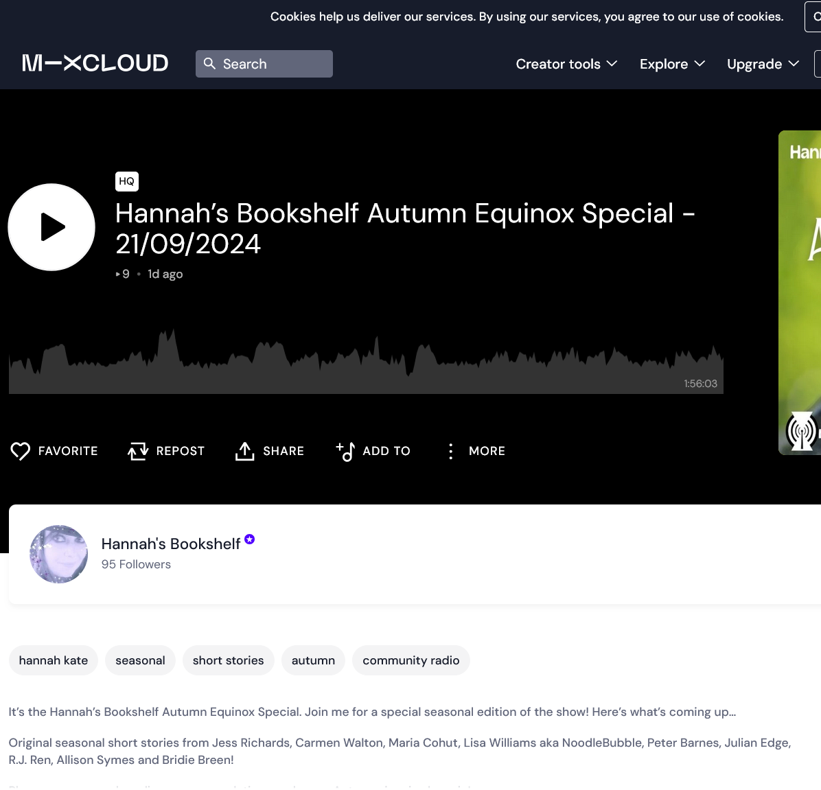 Screenshot 2024-09-23 at 17-36-41 Hannah’s Bookshelf Autumn Equinox Special - 21_09_2024 by Hannah's Bookshelf Mixcloud